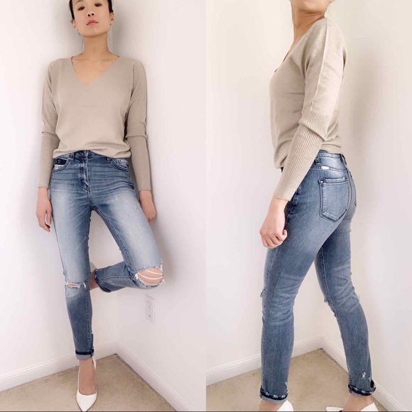 NWT KANCAN  Vintage High Waist Distressed Jeans - Picture 1 of 9